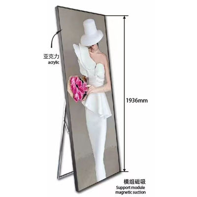 Outdoor Smart LED Poster Display Aluminium 960*1920 96x96 Pixel