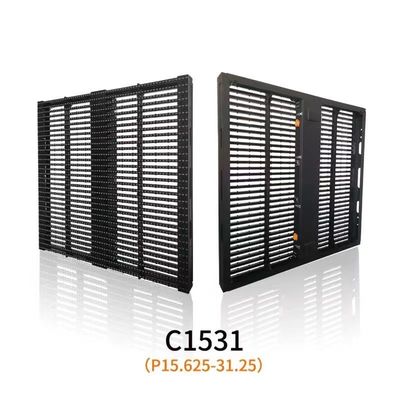 LED-Transparenter Bildschirm P3.91-7.82mm 3840hz Mesh LED-Bildschirm 1000*500mm Außen