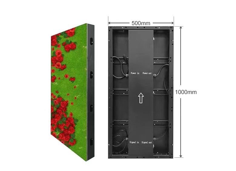 P3.91-7.86 Außen 500*1000 Acryl-LED-Display mit Aluminium-Bodenbildschirm mit Druckguss 1920hz